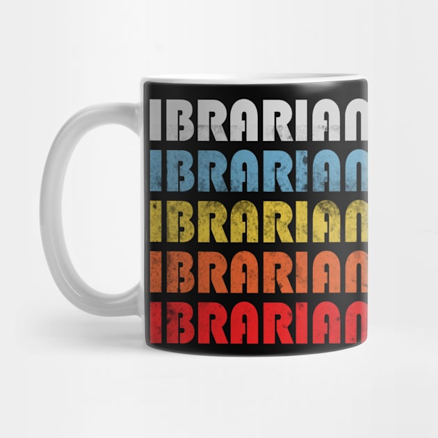 Librarian gift retro design. Perfect present for mom dad friend him or her by SerenityByAlex